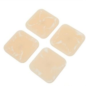 RiRiKu Resin Coaster Gift Set Brand New Neutral White Beige‎ Swirl 4 Piece